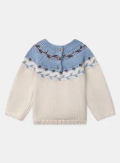 Sergent Major Pull, Gilet & Cardigan-Pull jacquard fleurs
