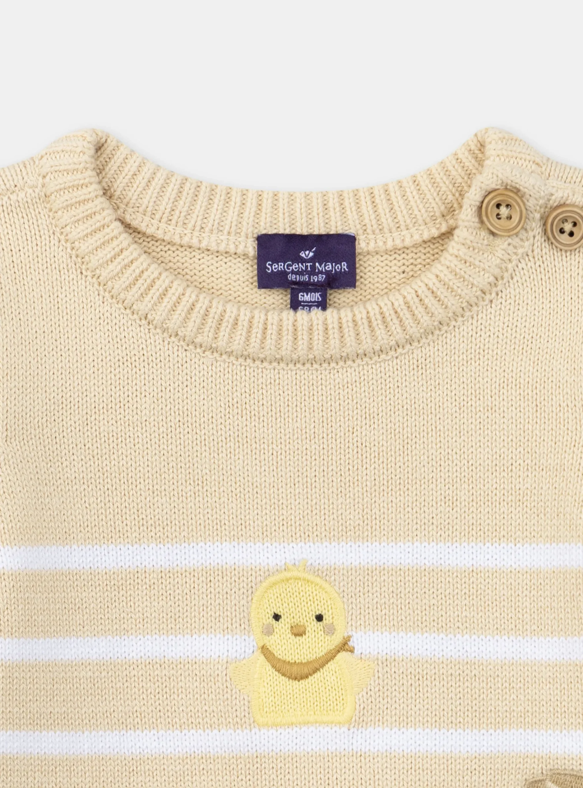 Sergent Major Pull, Gilet & Cardigan-Pull Jaune