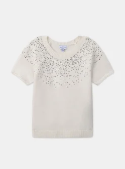Sergent Major Pull, Gilet & Cardigan-Pull manches courtes à sequins