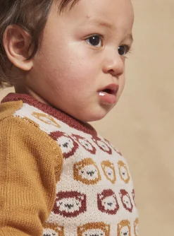 Sergent Major Pull, Gilet & Cardigan-Pull moutarde &agrave; manches longues
