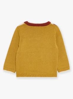 Sergent Major Pull, Gilet & Cardigan-Pull moutarde &agrave; manches longues