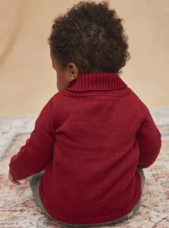 Sergent Major Pull, Gilet & Cardigan-Pull Pourpre