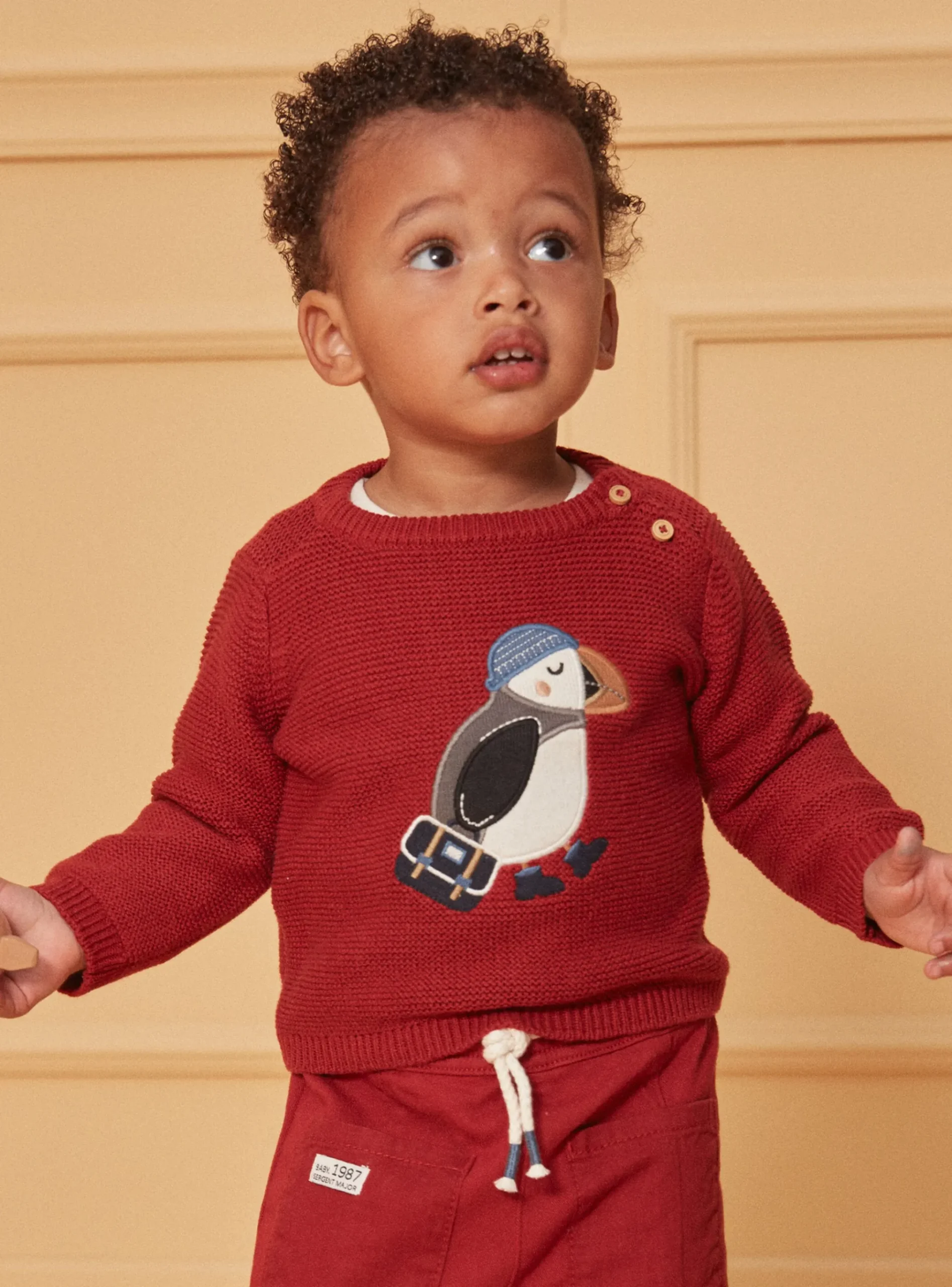 Sergent Major Pull, Gilet & Cardigan-Pull Rouge