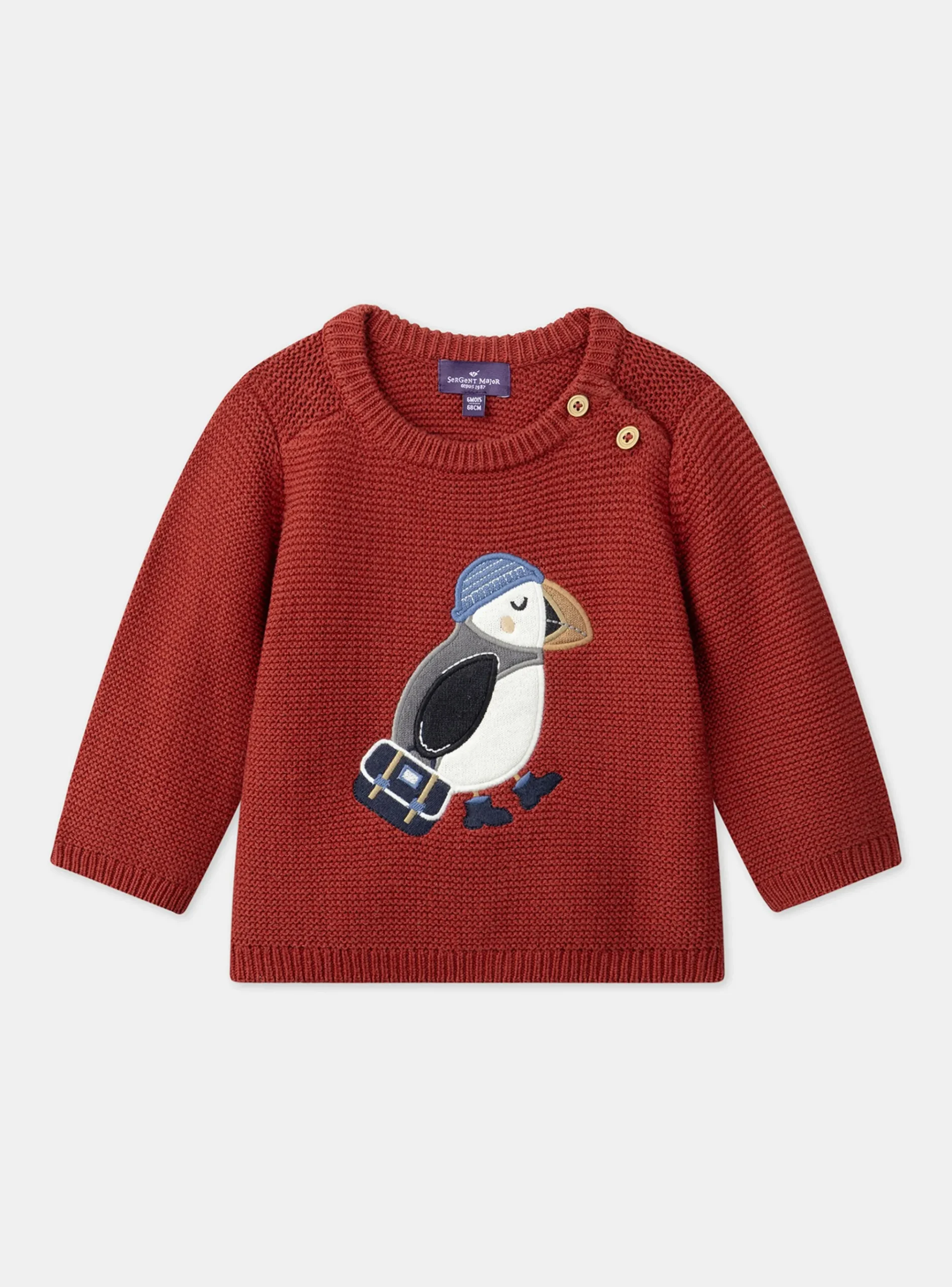 Sergent Major Pull, Gilet & Cardigan-Pull Rouge