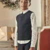 Sergent Major Pull, Gilet & Sweat-Pull sans manches bleu marine en laine