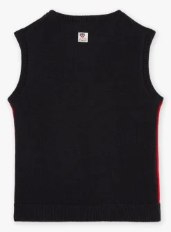 Sergent Major Pull, Gilet & Sweat-Pull sans manches bleu marine en laine