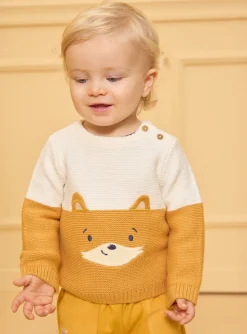 Sergent Major Pull, Gilet & Cardigan-Pull tête de renard bicolore