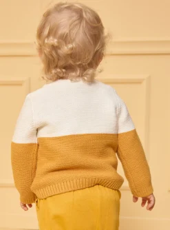 Sergent Major Pull, Gilet & Cardigan-Pull t&ecirc;te de renard bicolore