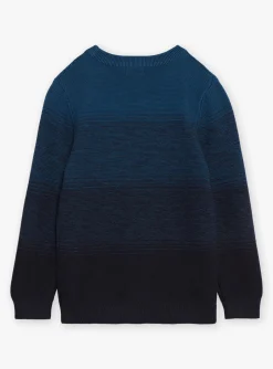 Sergent Major Pull, Gilet & Sweat-Pull tie and dye bleu p&eacute;trole