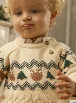 Sergent Major Pull, Gilet & Cardigan-Pull torsadé et jacquard Noël