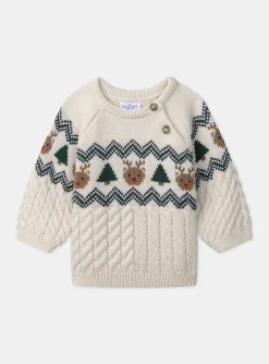 Sergent Major Pull, Gilet & Cardigan-Pull torsadé et jacquard Noël
