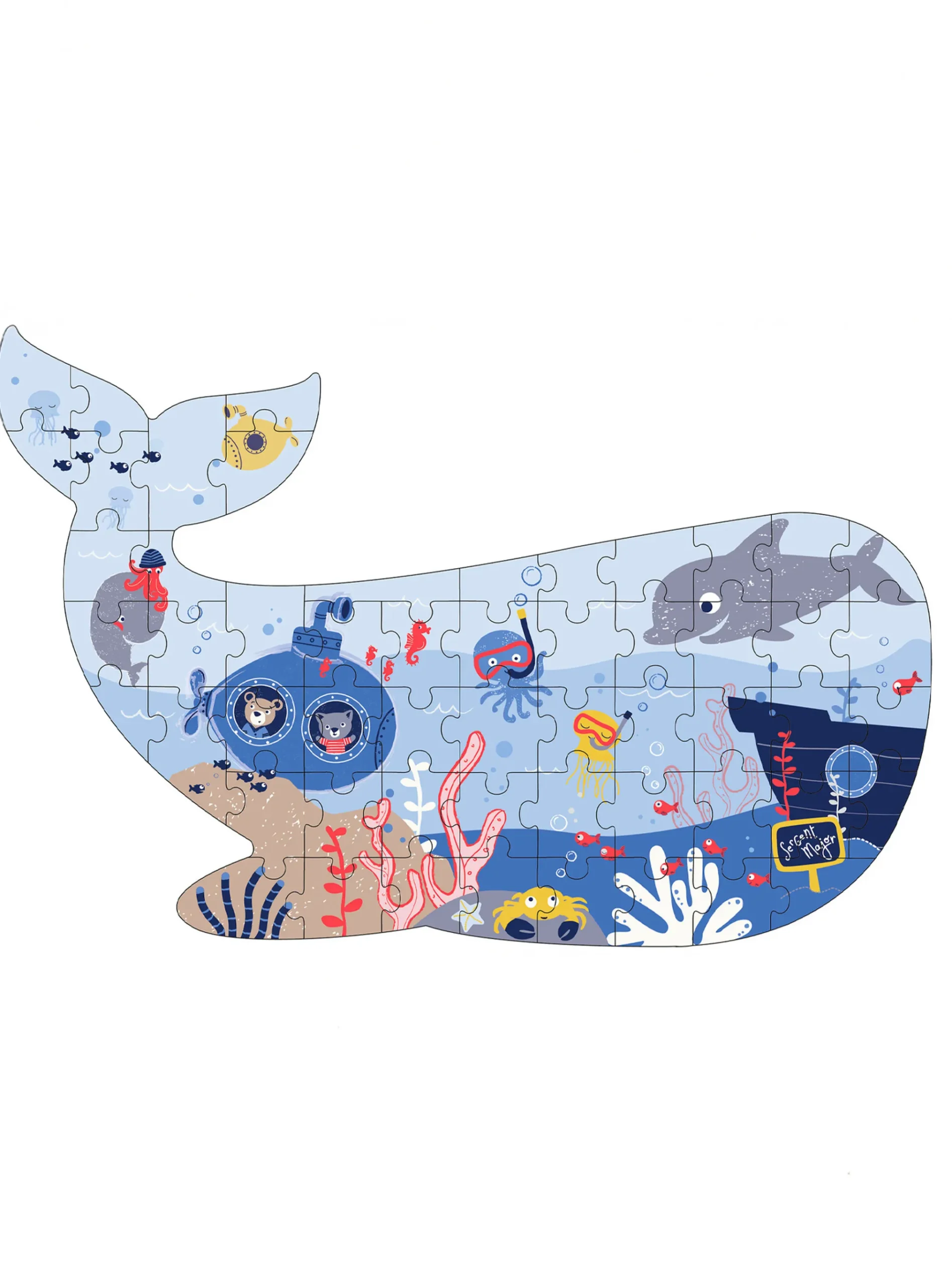 Sergent Major Jouets & Peluches-Puzzle en forme de baleine