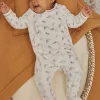 Sergent Major Pyjama & Grenouillère-Pyjama &eacute;cru en velours &agrave; imprim&eacute; dalmatiens