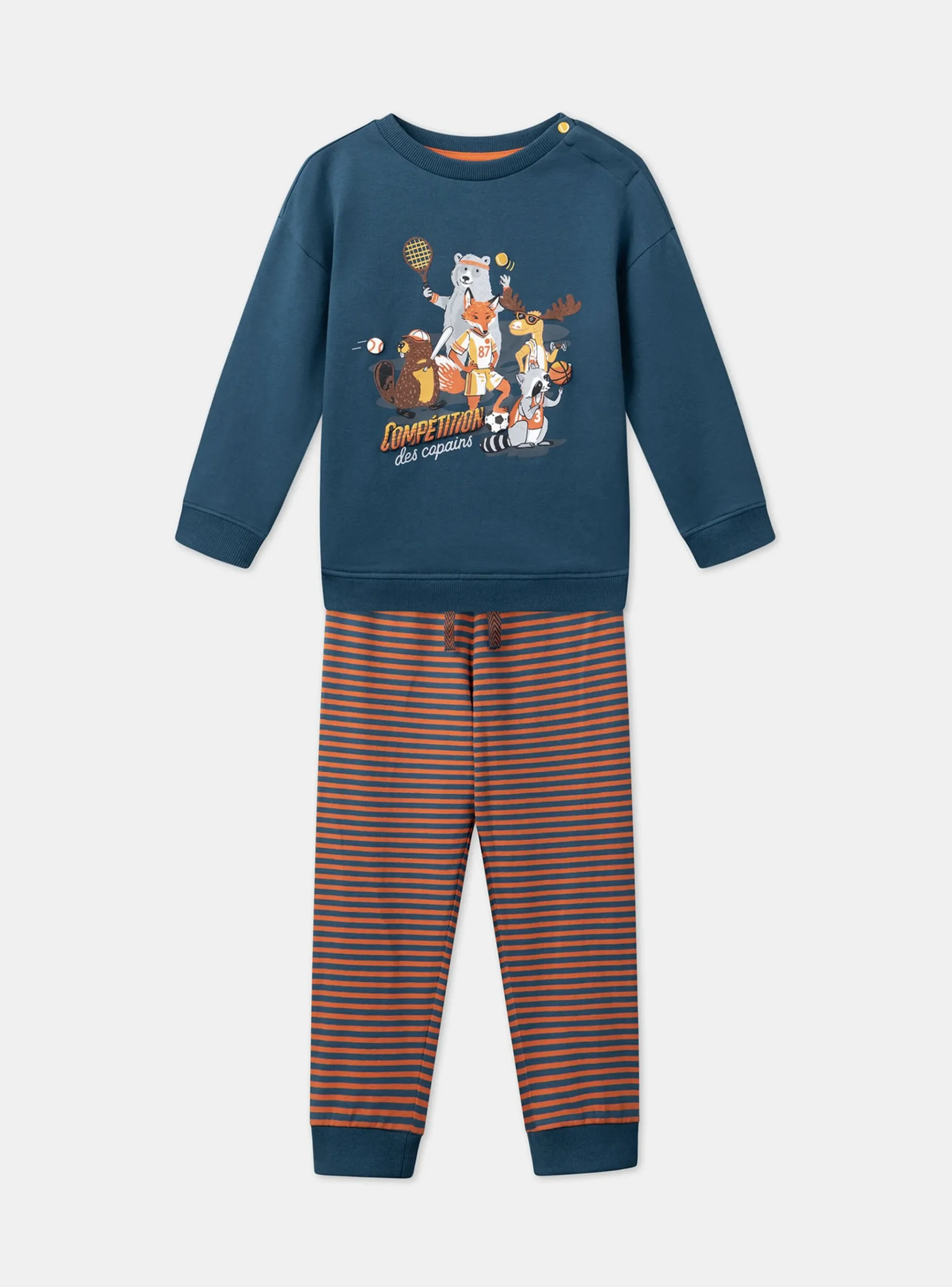 Sergent Major Pyjama-Pyjama en molleton gratté Animaux de la forêt