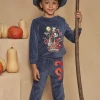 Sergent Major Pyjama-Pyjama et chapeau violet en velours
