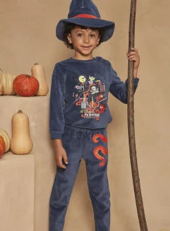 Sergent Major Pyjama-Pyjama et chapeau violet en velours