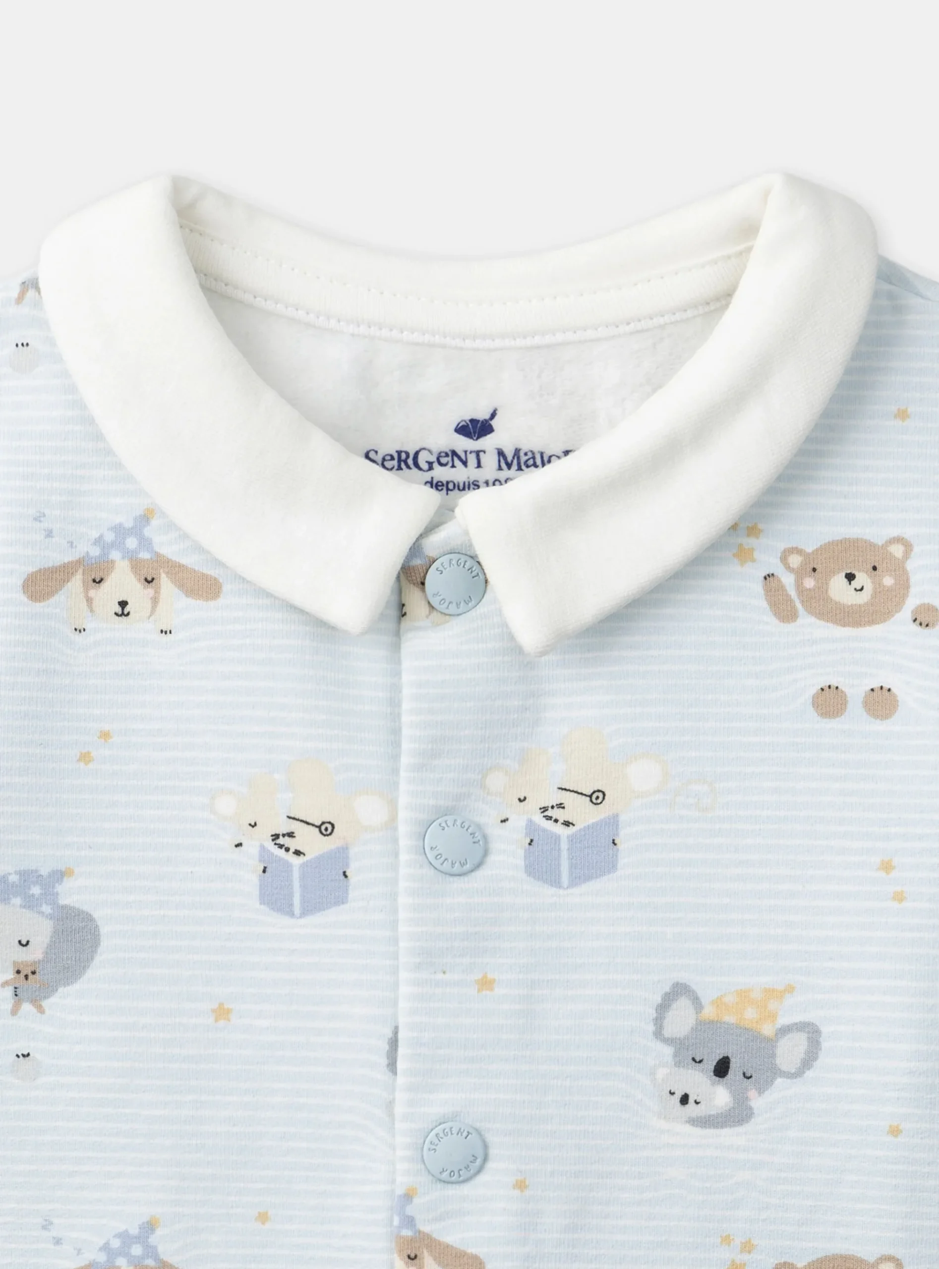 Sergent Major Pyjama & Grenouillère-Pyjama imprimé en molleton gratté