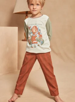 Sergent Major Pyjama-Pyjama noisette en jersey et flannelle