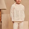 Sergent Major Pyjama-Pyjama rose p&acirc;le en gaze de coton &agrave; imprim&eacute; fleuri