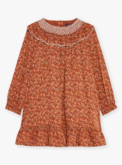 Sergent Major Robe & Combinaison-Robe &agrave; volants cannelle &agrave; imprim&eacute; fleuri et lion