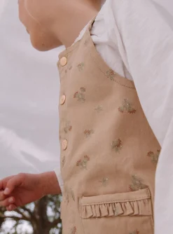 Sergent Major Robe & Combinaison-Robe beige &agrave; imprim&eacute; fleuri paillet&eacute;