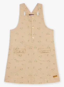 Sergent Major Robe & Combinaison-Robe beige &agrave; imprim&eacute; fleuri paillet&eacute;