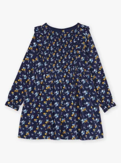 Sergent Major Robe & Combinaison-Robe bleu marine &agrave; imprim&eacute; fleuri