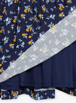 Sergent Major Robe & Combinaison-Robe bleu marine &agrave; imprim&eacute; fleuri