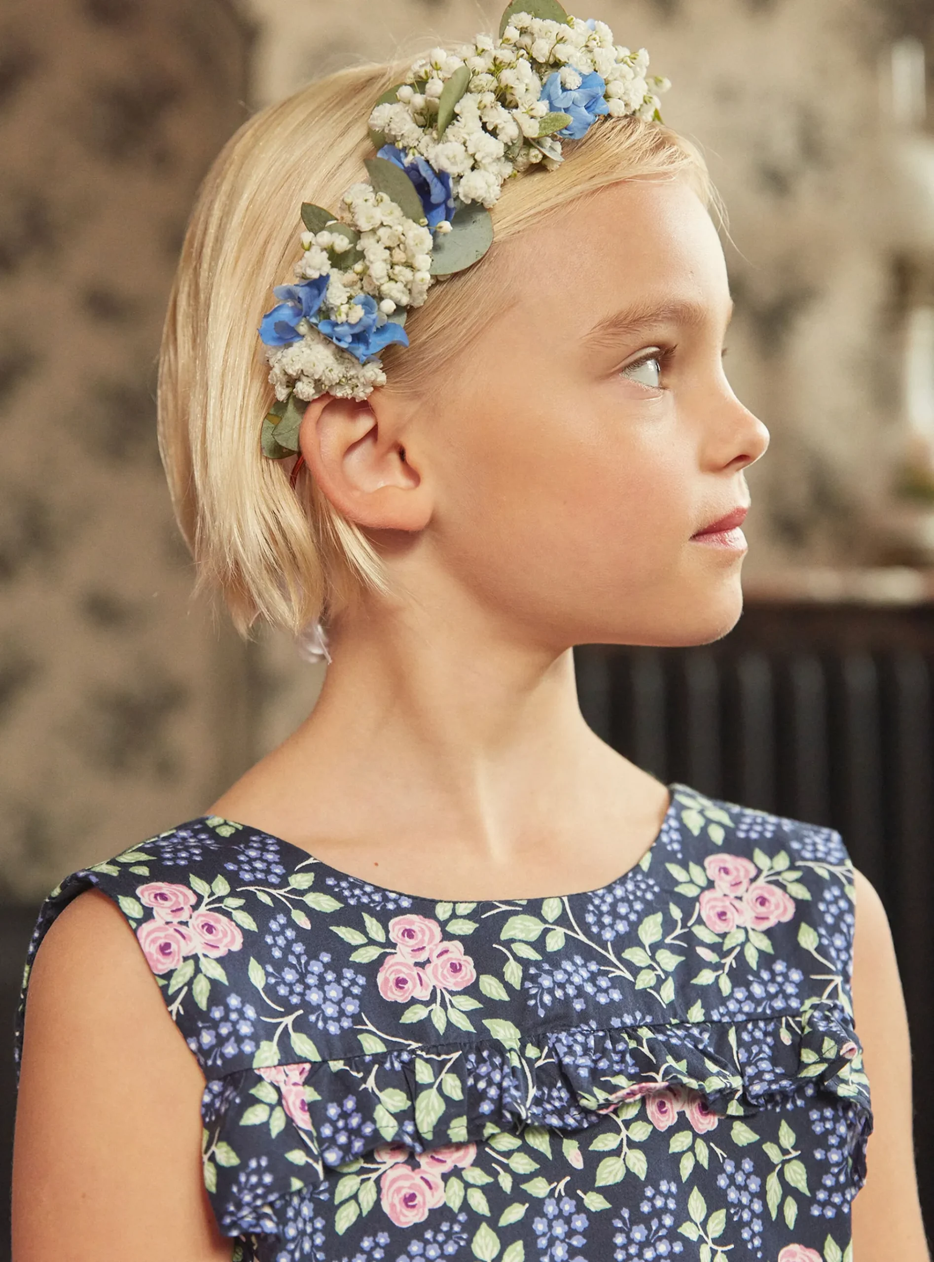 Sergent Major Robe & Combinaison-Robe bleu marine imprimée à fleurs dos nu