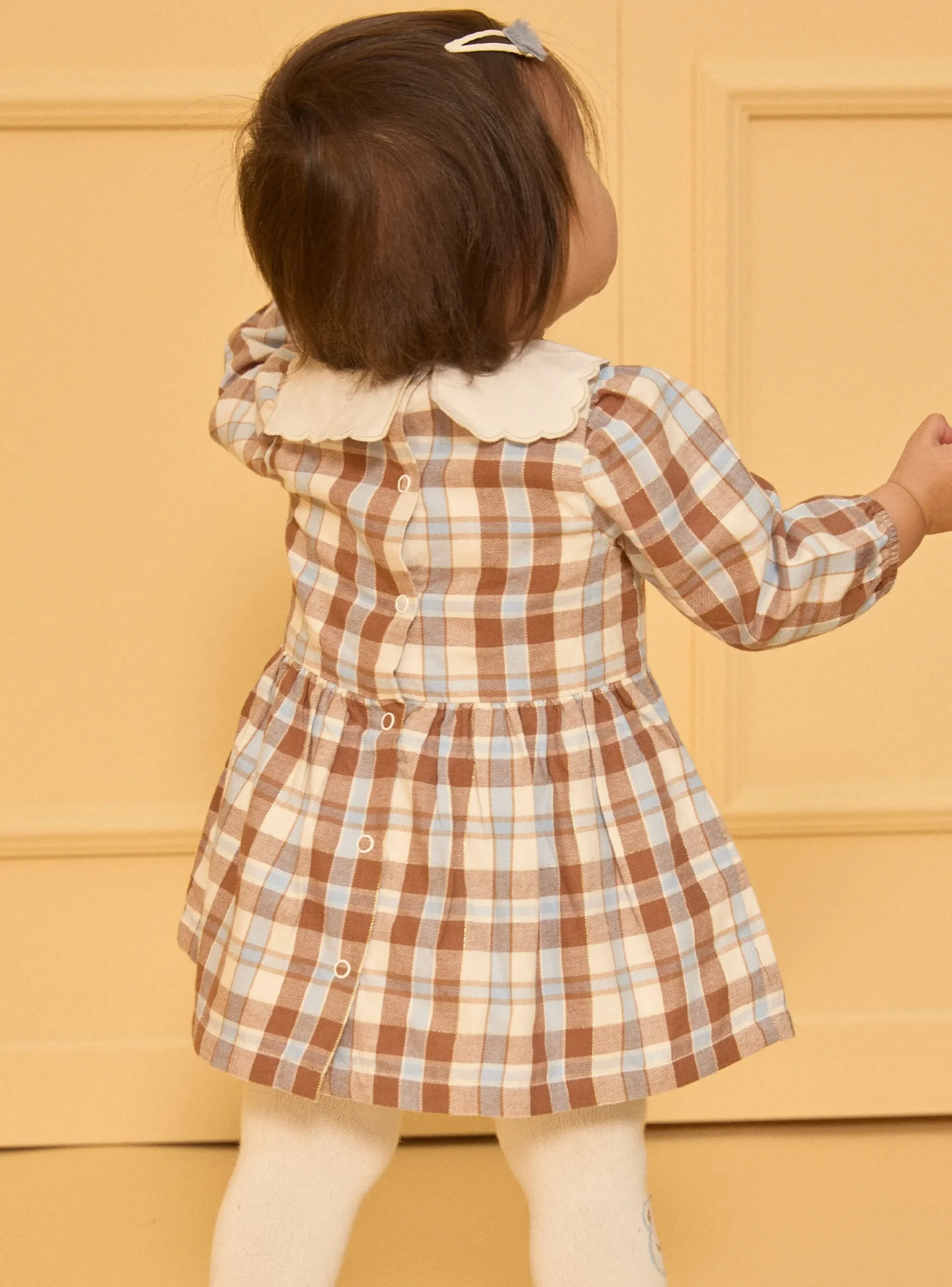 Sergent Major Robe-Robe carreaux à col