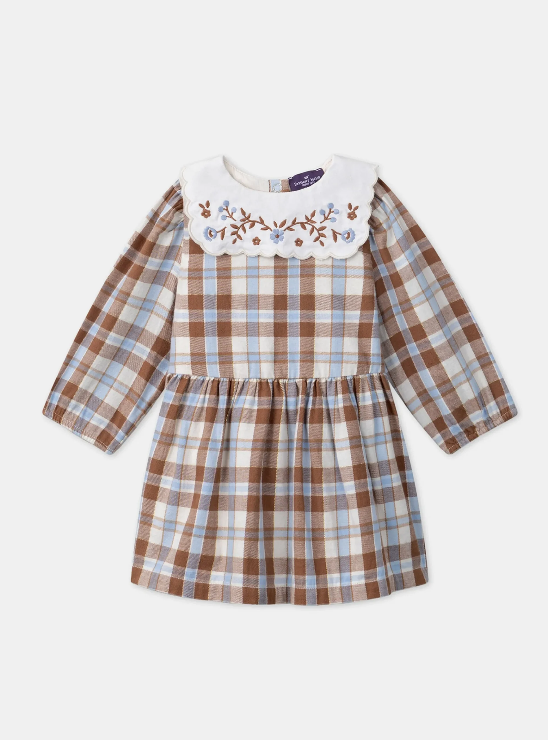 Sergent Major Robe-Robe carreaux à col