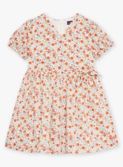 Sergent Major Robe & Combinaison-Robe courte &eacute;vas&eacute;e ivoire &agrave; imprim&eacute; fleuri