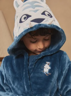 Sergent Major Pyjama-Robe de chambre bleue &agrave; capuche