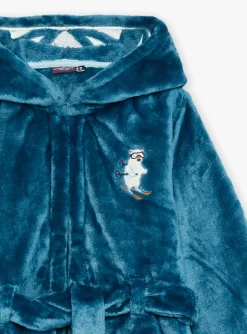 Sergent Major Pyjama-Robe de chambre bleue &agrave; capuche