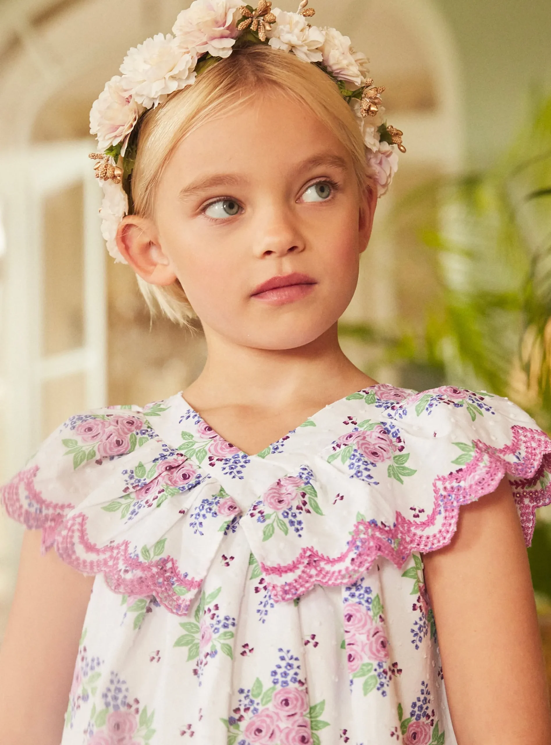 Sergent Major Robe & Combinaison-Robe écrue avec roses