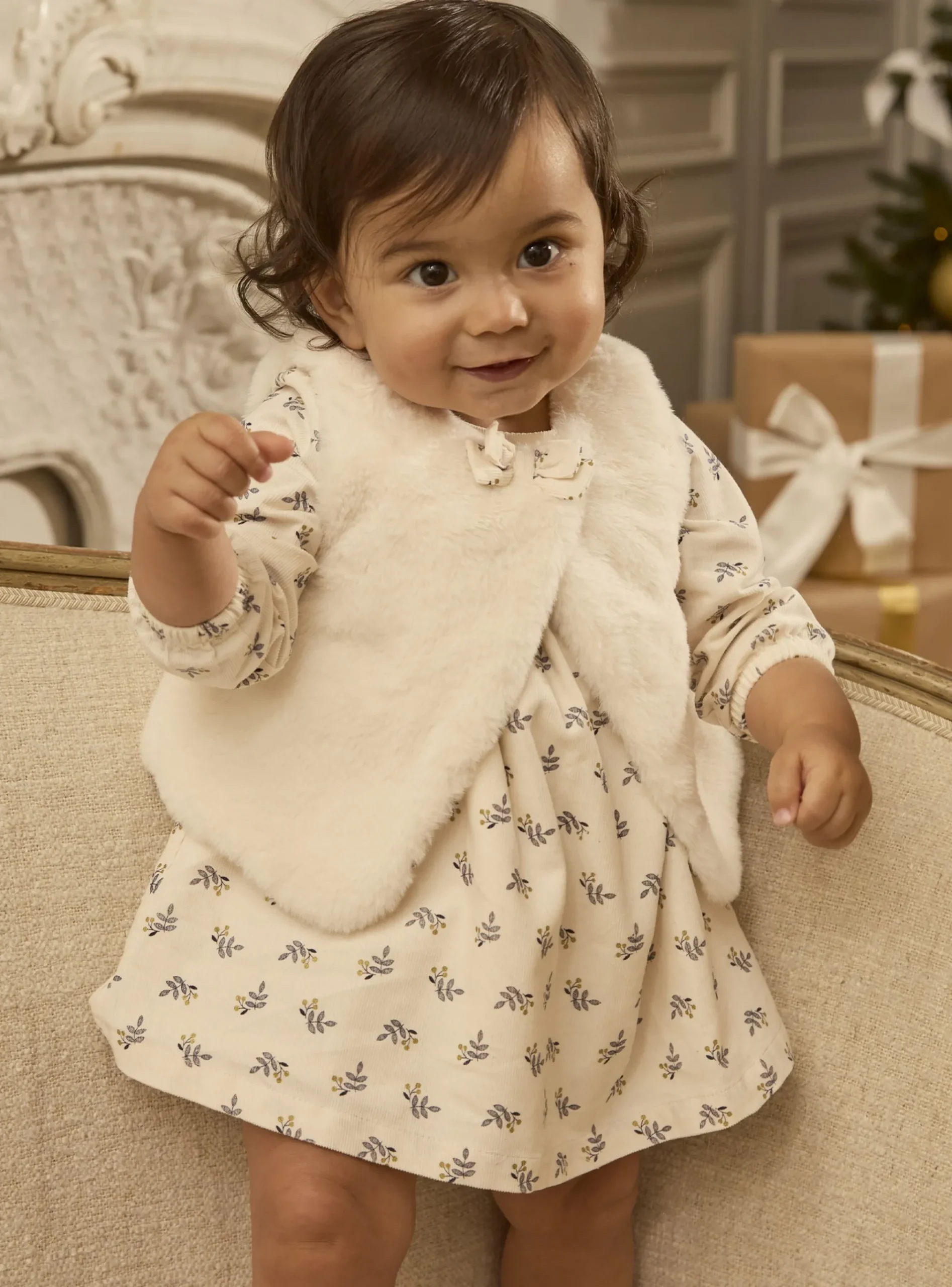 Sergent Major Robe-Robe en velours côtelé imprimé