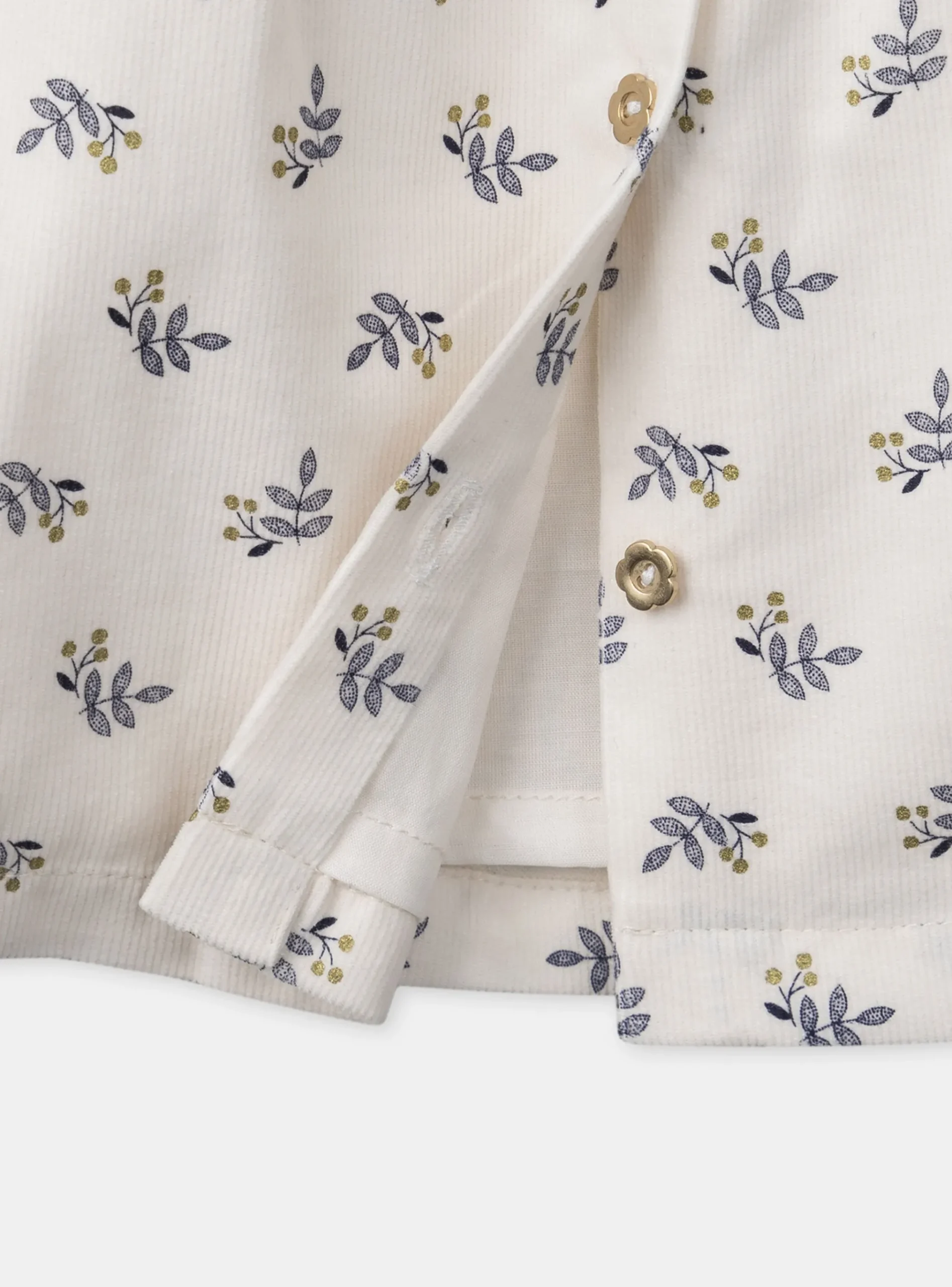 Sergent Major Robe-Robe en velours côtelé imprimé