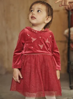 Sergent Major Robe-Robe fantaisie en velours et en tulle