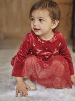 Sergent Major Robe-Robe fantaisie en velours et en tulle