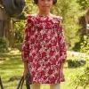 Sergent Major Robe & Combinaison-Robe fleurie en velours c&ocirc;tel&eacute;