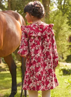Sergent Major Robe & Combinaison-Robe fleurie en velours c&ocirc;tel&eacute;