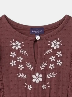 Sergent Major Robe & Combinaison-Robe gaze de coton brodée
