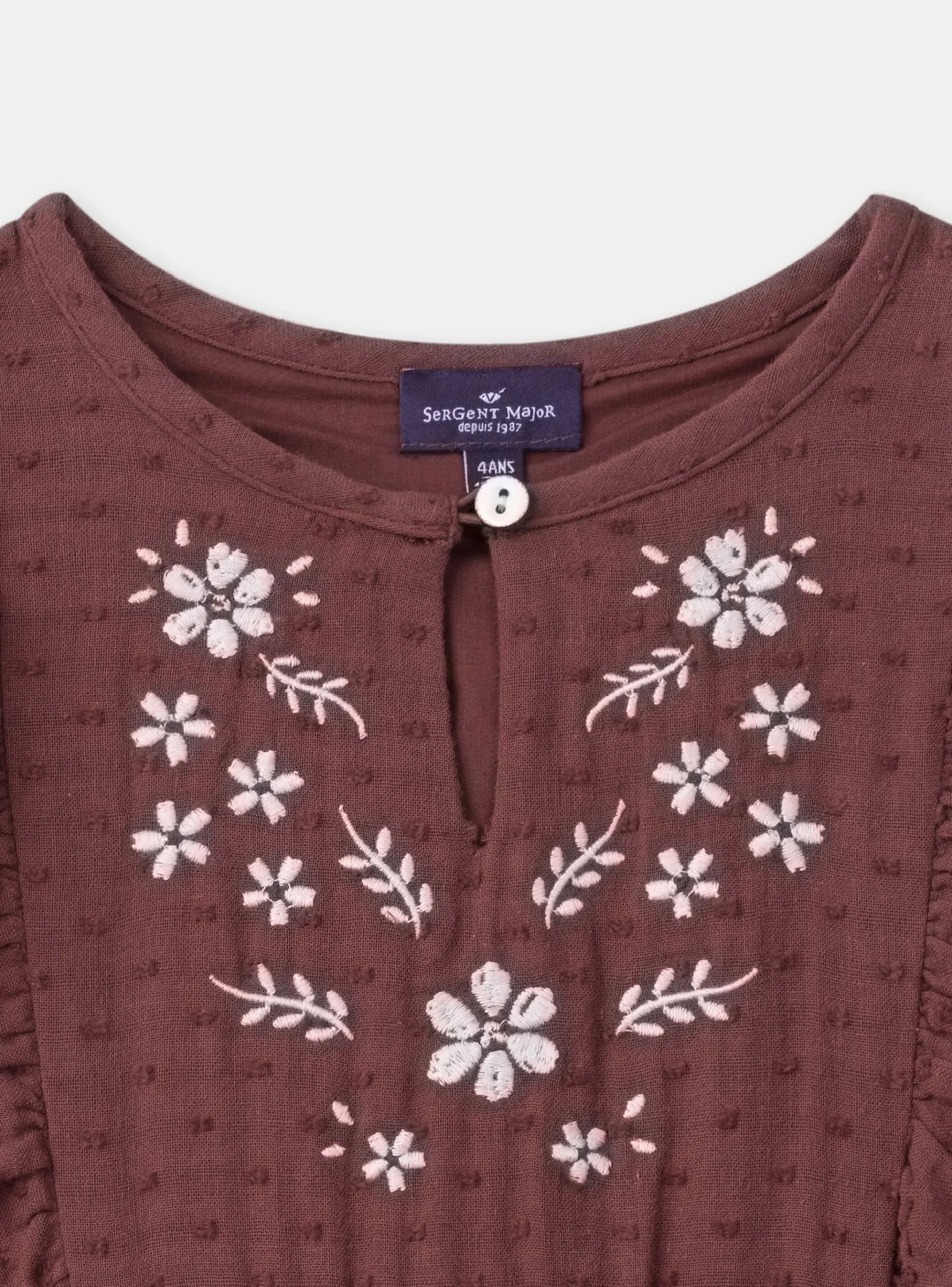 Sergent Major Robe & Combinaison-Robe gaze de coton brodée