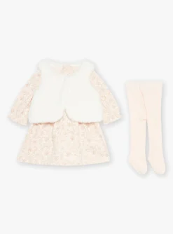 Sergent Major Tenues & Ensembles-Robe, gilet, collants &agrave; imprim&eacute; fleuri