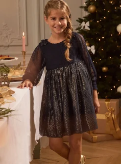Sergent Major Robe & Combinaison-Robe marine à sequins dorés