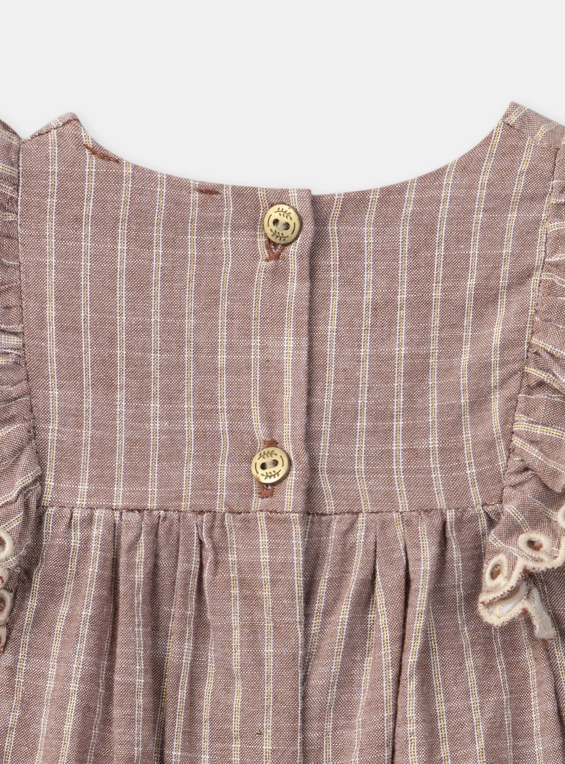 Sergent Major Robe-Robe rayée avec fils métallisés