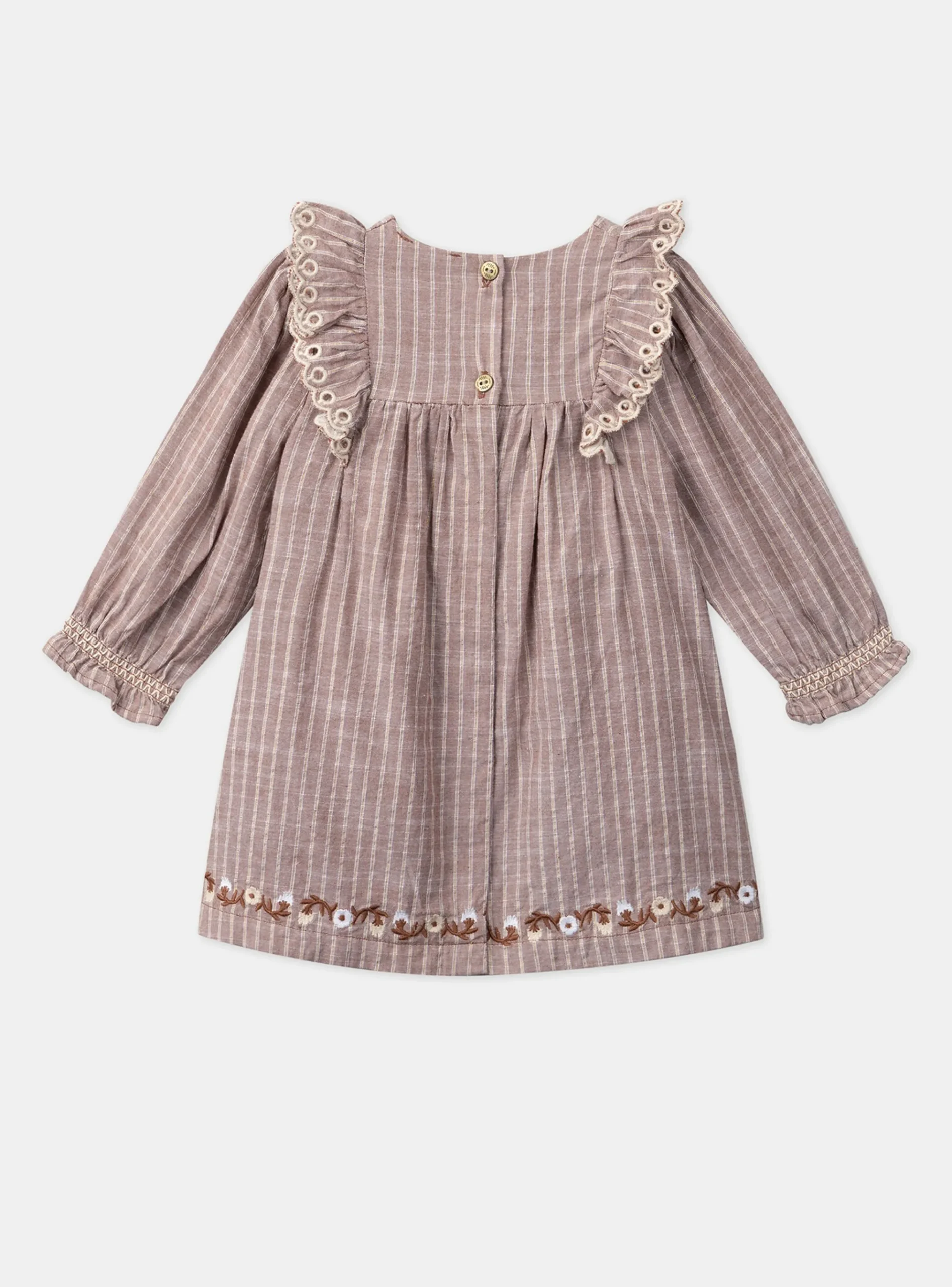Sergent Major Robe-Robe rayée avec fils métallisés