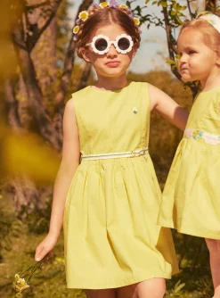 Sergent Major Robe & Combinaison-Robe r&eacute;versible jaune en satin de coton