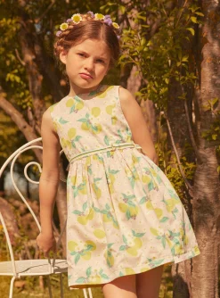 Sergent Major Robe & Combinaison-Robe r&eacute;versible jaune en satin de coton