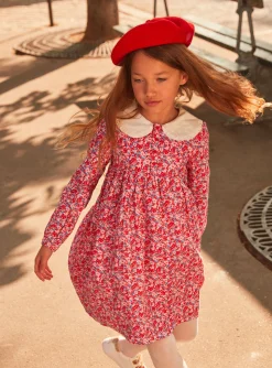 Sergent Major Robe & Combinaison-Robe rose, rouge et lilas &agrave; imprim&eacute; fleuri